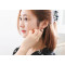 E-3491 Korean Fashion Style Sweet Elegant Crystal Shell Flower Stud Earrings for Women