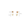 E-3491 Korean Fashion Style Sweet Elegant Crystal Shell Flower Stud Earrings for Women