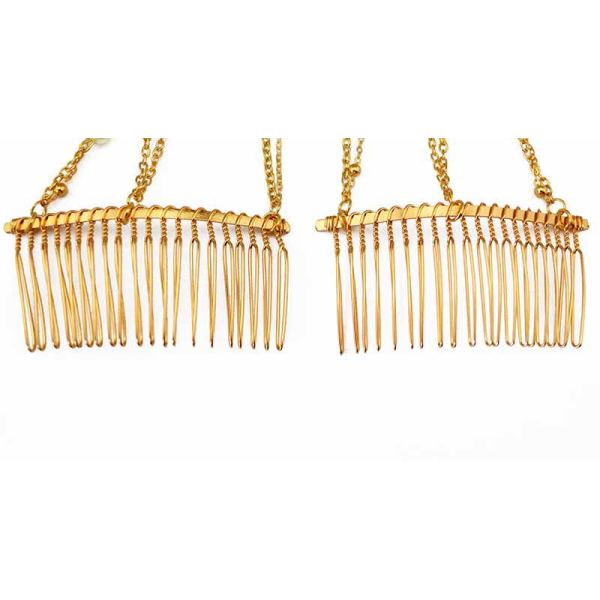F-0251 Korea Fashion Style Gold Plated Faux Pearl Tassel Hairpin