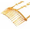 F-0251 Korea Fashion Style Gold Plated Faux Pearl Tassel Hairpin