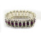 B-0517 Bohemian Boho Style High Quality Multi-color Crystal Alloy Bead Vintage Bracelet for Women