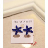 E-3499  Fashion Style Gold Plated Alloy Diamond Star Stud Earrings