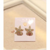 E-3499  Fashion Style Gold Plated Alloy Diamond Star Stud Earrings