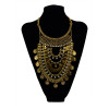 N-5607 New Fashion Turkish Gypsy Bohemian Fashion Silver Plated Crystal Carving  Necklace