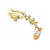 E-3511 Fashion style silver gold plated alloy rhinestone one piece left ear clip crystal earring
