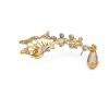 E-3511 Fashion style silver gold plated alloy rhinestone one piece left ear clip crystal earring