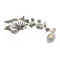E-3511 Fashion style silver gold plated alloy rhinestone one piece left ear clip crystal earring