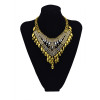 N-5615 New Fashion European Style Silver Plated full rhinestone Crystal Flower Luxury Big Statement Necklace