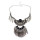 N-5613 Bohemian Vintage Style Silver Plated Carving Flower Crystal Beads Leaf Tassel Pendant Earrings Necklace Set