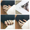 R-1215 Korea Fashion style exaggerated silver plated alloy unique rings 3pcs jewelry Set