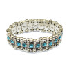 B-0517 Bohemian Boho Style High Quality Multi-color Crystal Alloy Bead Vintage Bracelet for Women