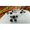 B-0529 Bohemian Silver Bone Chain Beads Ball Bells Chain Anklet Bracelet