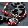 B-0529 Bohemian Silver Bone Chain Beads Ball Bells Chain Anklet Bracelet