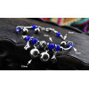 B-0529 Bohemian Silver Bone Chain Beads Ball Bells Chain Anklet Bracelet