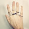 R-1226 korea Punk  Fashion Retro Exaggerated Hollow Out Dimond KNUCKLE RING