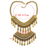 N-5623 New Design Bohemian vintage gold silver Plated sheetmetal Crystal Drops pendant Necklace