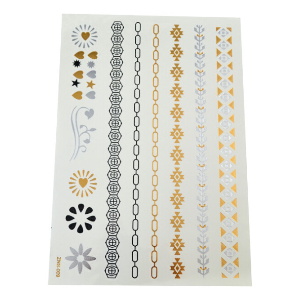 18 styles Body art chain gold tattoo temporary tattoo tatoo flash tattoo metallic tattoo jewelry temporary tattoost stickers