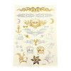 18 styles Body art chain gold tattoo temporary tattoo tatoo flash tattoo metallic tattoo jewelry temporary tattoost stickers