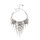 N-5621 New Brand Design Western New Fashion vintage gold silver Plated Crystal Choker Pendant Rivet Tassel Bib Necklace