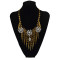 N-5621 New Brand Design Western New Fashion vintage gold silver Plated Crystal Choker Pendant Rivet Tassel Bib Necklace