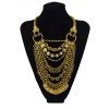 N-5617 Fashion multi layer coin tassel statement ncklace opal white gem bead snake gold silver clavicle necklaces & pendants