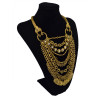 N-5617 Fashion multi layer coin tassel statement ncklace opal white gem bead snake gold silver clavicle necklaces & pendants