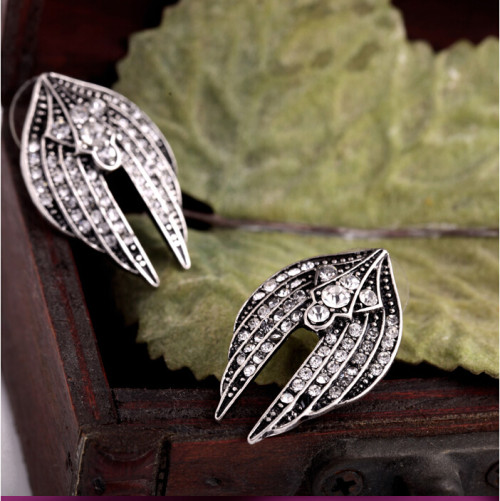 E-3504 European and American Fashion Flying Wings Diamond Earrings Lady Jewelry