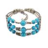 B-0531 2015 New European Korean Fashion Silver Plated Colorful Beads Multilayer Adjustable Bracelet