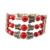 B-0531 2015 New European Korean Fashion Silver Plated Colorful Beads Multilayer Adjustable Bracelet