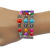 B-0531 2015 New European Korean Fashion Silver Plated Colorful Beads Multilayer Adjustable Bracelet