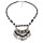N-5640 Bohemian Vintage Colorful Acrylic Bead Chain Alloy Moon Leaves Tassel Pendant Choker Necklace for Women Costume Jewelry