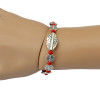 B-0532 2015 New Korean Fashion Simple Style Silver Plated Colorful Beads adjustable Handmade Bracelet