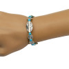 B-0532 2015 New Korean Fashion Simple Style Silver Plated Colorful Beads adjustable Handmade Bracelet