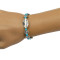 B-0532 2015 New Korean Fashion Simple Style Silver Plated Colorful Beads adjustable Handmade Bracelet