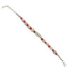 B-0532 2015 New Korean Fashion Simple Style Silver Plated Colorful Beads adjustable Handmade Bracelet