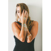 3 Designs New Metallic Gold Silver Body Art Tattoo Waterproof Tattoo Stickers Lion Head Wing Arrow Leaf Flower Tattoos