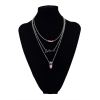 N-5458 2015 New Fashion Letter Chains Natural Stone Pendant Necklace