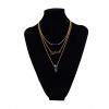 N-5458 2015 New Fashion Letter Chains Natural Stone Pendant Necklace