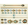 2015 New Design Multicolor Metallic Eyes Necklace Pattern Flower Hand Products Necklace Temporary Jewelry Flash Tattoo