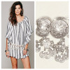 N-5642 Vintage Style Turkish Gypsy Silver Plated Alloy Coin Belly Body Chain Waist Women Jewelry