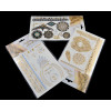 3 Designs New Metallic Gold Silver Body Art Tattoo Waterproof Tattoo Stickers Lion Head Wing Arrow Leaf Flower Tattoos