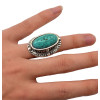 R-1232 New Fashion Vintage Style Turquoise Rings Silver Plated Women Flower Turquoise Rings