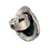 R-1232 New Fashion Vintage Style Turquoise Rings Silver Plated Women Flower Turquoise Rings