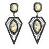 E-3518 2015 European Fashion Popular Silver Plated Crystal Triangle Dangle Earrings
