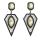 E-3518 2015 European Fashion Popular Silver Plated Crystal Triangle Dangle Earrings