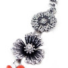 N-5655 European style vintage silver plated rhinestone yellow drop crystal multicolor resin flower wedding bridal choker bib necklace