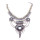 N-5659 European style silver gold plated chunky chain bell crystal rivet tassel statement bib necklace