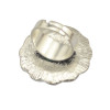 R-1234 New Design Bohemian Style Vintage Silver Retro Big Flower Blue Turquoise Ring for Women Jewelry