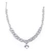 N-5664 European Korea Fashion Style Silver Plated Big Crystal Pendant Necklace