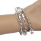 B-0551 New Fashion 3 Pcs Silver Plated Alloy Pearls Dangle Bracelet Set